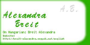 alexandra breit business card